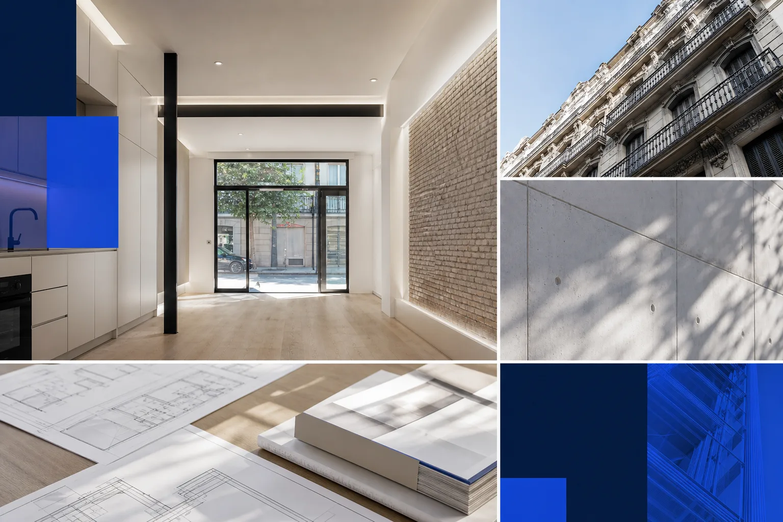 Completed Barcelona home created by converting former commercial premises