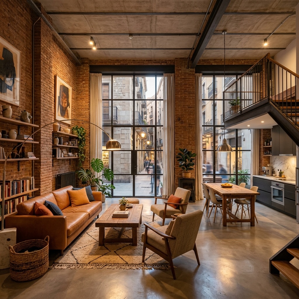 Interior loft moderno cambio de uso